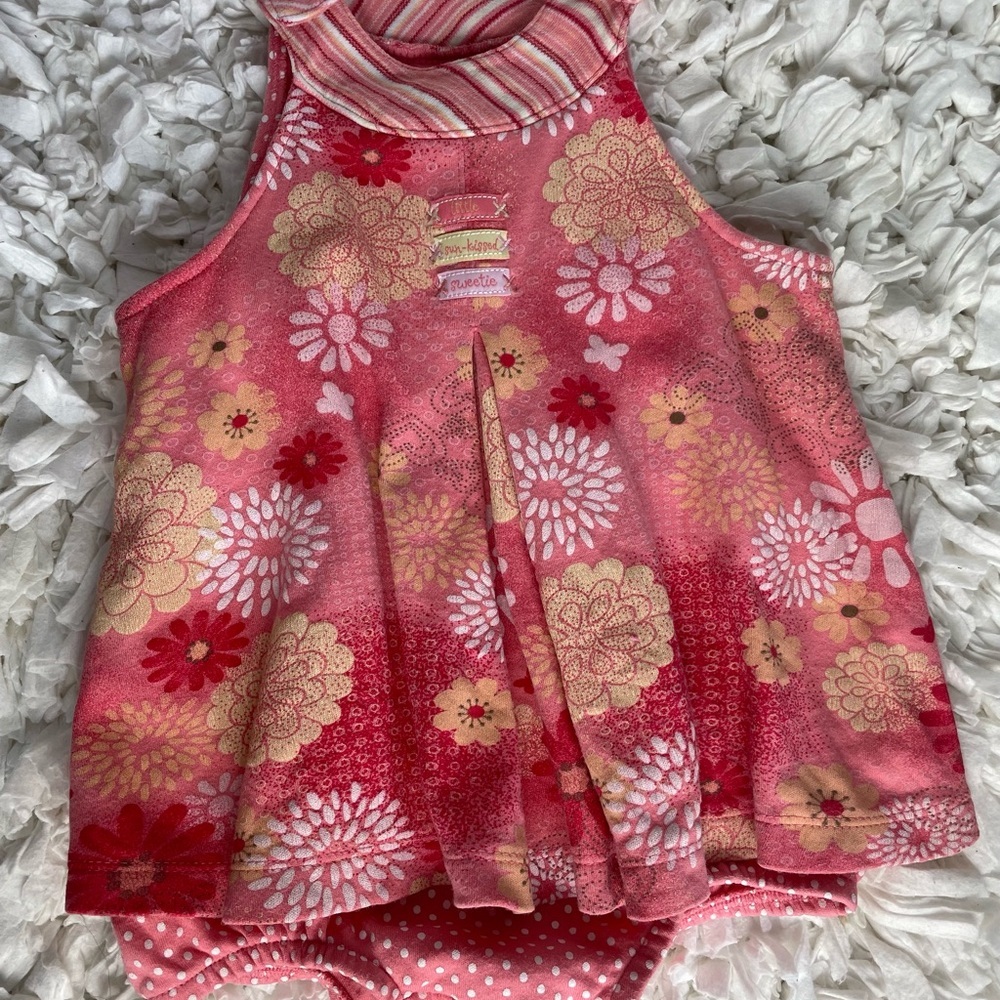Carters Girl Keep-Cool Sunsuit Pink One Piece Size 18M Floral Polka dot